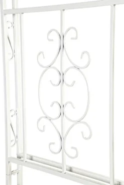 Evergreen Montebello Iron Garden Arbor, White- 53 X 84 X 23 Inches Fade And Weather Resistant Outdoor Decor -Garden & Outdoors GUEST 6fd900b0 1a78 4c67 9ae1 42f58b9eabff