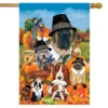 Give Thanks Dogs Thanksgiving House Flag Holiday Humor 28" X 40" Briarwood Lane -Garden & Outdoors GUEST 7029c8cf 2782 4a72 bb88 7856d709f329