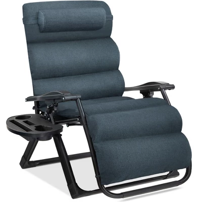 Best Choice Products Oversized Zero Gravity Chair, Folding Recliner W/ Removable Cushion, Side Tray 10 Best Choice Products Oversized Zero Gravity Chair, Folding Recliner W/ Removable Cushion, Side Tray - Image 8