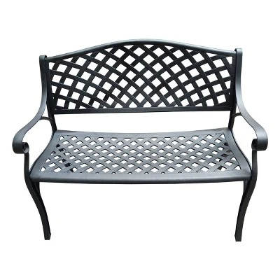 Modern Aluminum Patio Bench - Oakland Living 3 Modern Aluminum Patio Bench - Oakland Living
