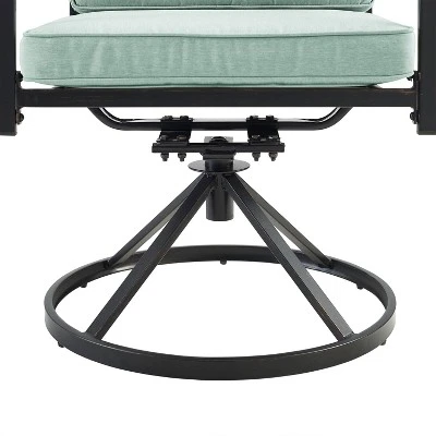 3pc Kaplan Outdoor Steel Bistro Set Mist/Bronze - Crosley 12 3pc Kaplan Outdoor Steel Bistro Set Mist/Bronze - Crosley - Image 10