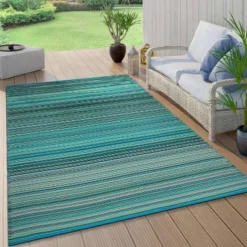 World Rug Gallery Contemporary Stripe Reversible Plastic Outdoor Rugs -Garden & Outdoors GUEST 7279fd90 2d71 4a8c bfdc 0cb6ffe1d160