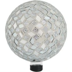 Sunnydaze Decor Sunnydaze Indoor/Outdoor Mirrored Diamond Mosaic Gazing Globe Glass Garden Ball - 10" Diameter - Silver 12 Sunnydaze Decor Sunnydaze Indoor/Outdoor Mirrored Diamond Mosaic Gazing Globe Glass Garden Ball - 10" Diameter - Silver -Garden & Outdoors GUEST 740f1469 f8de 4d20 80a1 a88772c258fa