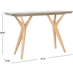 Ragna Concrete Console - Dark Grey - Safavieh -Garden & Outdoors GUEST 7532dd05 f59d 44e4 b5bc be7cba799386