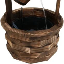Sunnydaze Decor Sunnydaze 48"H Electric Fir Wood Old-Fashioned Wishing Well Outdoor Water Fountain -Garden & Outdoors GUEST 7600fb0c 8489 43e3 9039 46b3419de822