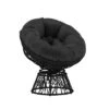 Merrick Lane Papasan Style Woven Wicker Swivel Patio Chair With Removable All-Weather Cushion -Garden & Outdoors GUEST 76cafcc1 2bbe 494d 85a8 d1d1d0e3b092