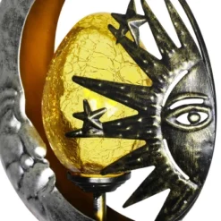 38" Metal Solar Sun And Moon Garden Stake - Exhart -Garden & Outdoors GUEST 78ced538 f9ab 4606 bac2 fc6e43e348b2