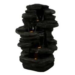 Sunnydaze Decor Sunnydaze 38"H Electric Polyresin And Fiberglass Stacked Shale Waterfall Outdoor Water Fountain With LED Lights 14 Sunnydaze Decor Sunnydaze 38"H Electric Polyresin And Fiberglass Stacked Shale Waterfall Outdoor Water Fountain With LED Lights -Garden & Outdoors GUEST 7ae9595a 0a8f 420c b902 eeaa6726e9b6