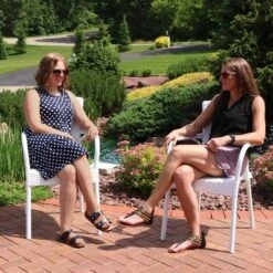 Sunnydaze Decor Sunnydaze Faux Wood Design Plastic All-Weather Commercial-Grade Segesta Indoor/Outdoor Patio Dining Chair -Garden & Outdoors GUEST 7c809be8 7d2a 487d b6e0 d8837e52ab4f