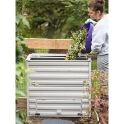 Gardener's Supply Company Demeter Metal Compost Bin | Weatherproof Powder-Coated Galvanized Steel Large Outdoor Composter | 36"W X 20"D X 32"H - Steel -Garden & Outdoors GUEST 7c924028 dc9c 41cc b9fd 8889c9df22ca