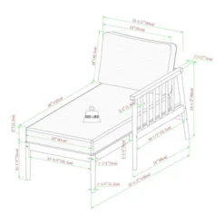Saracina Home 4pc Modern Boho Eucalyptus Spindle Outdoor Sectional Set -Garden & Outdoors GUEST 7cb4746b ff48 4e8b a789 30747e99823b