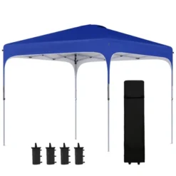 Outsunny 8' X 8' Pop Up Canopy, Foldable Gazebo Tent With Carry Bag With Wheels And 4 Leg Weight Bags For Outdoor Garden Patio Party -Garden & Outdoors GUEST 7cc33749 7c8f 402b 8ae8 45966c532f3d