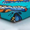 18" X 45" Butterfly Garden Outdoor/Indoor Bench Cushion Turquoise - Pillow Perfect