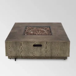 Wellington 40" Square Iron Gas Fire Pit With Tank Holder - Brown - Christopher Knight Home -Garden & Outdoors GUEST 7e5e46c5 c71e 4e0e b93e 62797d0df9a2