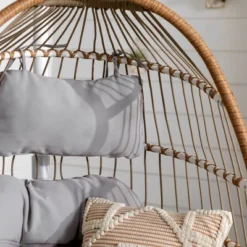 Toluca Hanging Outdoor Boho Egg Chair With Cushion - Saracina Home -Garden & Outdoors GUEST 7eed0518 bad6 4cd1 a650 d634081f74f9