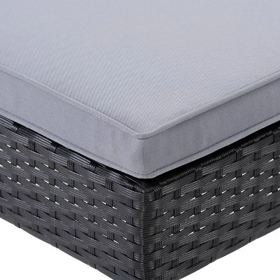 Parksville Patio Bar Set With Cushions - Black/Gray - CorLiving 7 Parksville Patio Bar Set With Cushions - Black/Gray - CorLiving - Image 5