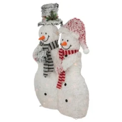 Northlight 39" Lighted Snowy Tinsel Snowman Couple Outdoor Christmas Decoration -Garden & Outdoors GUEST 80004cff 86ea 43a0 96c7 390eb9543979