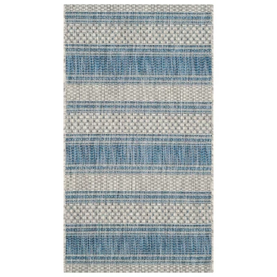 Clara Outdoor Rug Gray/Navy - Safavieh 4 Clara Outdoor Rug Gray/Navy - Safavieh - Image 2