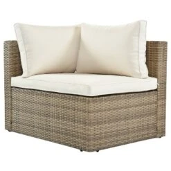 5pc Wicker Patio Seating Set With Cushions - Brown/Beige - GODEER -Garden & Outdoors GUEST 80713eed b49a 4a25 9905 973a386d40f6