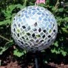 Sunnydaze Decor Sunnydaze Indoor/Outdoor Mirrored Diamond Mosaic Gazing Globe Glass Garden Ball - 10" Diameter - Silver -Garden & Outdoors GUEST 8072406f 4a39 4820 99e9 87686020cb9a