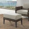 Prescott Outdoor Wicker Ottoman - Taupe/Brown - Crosley -Garden & Outdoors GUEST 813b736f 99a8 44c0 8ffc 8298f9fda5a0