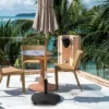 Costway 50 Lbs Round Resin Patio Umbrella Base Stand Holder W/ Lockable Wheels -Garden & Outdoors GUEST 82dff9d7 0db6 4739 a325 df0487020805