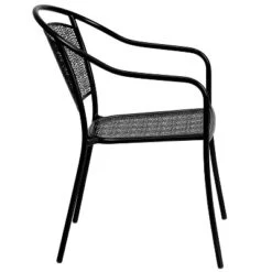 Flash Furniture Commercial Grade Indoor-Outdoor Steel Patio Arm Chair With Round Back -Garden & Outdoors GUEST 83402101 1d46 4729 9978 b62c642709aa