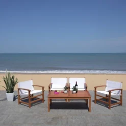 Mardin 4pc Living Set - Natural/Beige - Safavieh -Garden & Outdoors GUEST 84adb88a d66c 41c8 812c 4885e0e1d4f7