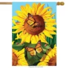 Sunflower Field Summer House Flag Butterflies Floral 28" X 40" Briarwood Lane -Garden & Outdoors GUEST 84e55aa5 2295 42dc b49d 2ba273242416