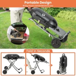 Costway Portable Propane Grill Folding Gas Grill Griddle With Wheels & Side Shelf 16 Costway Portable Propane Grill Folding Gas Grill Griddle With Wheels & Side Shelf -Garden & Outdoors GUEST 86a4d864 f9e0 4665 8bcb d5d21b126bbe
