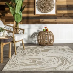 NuLOOM Leisa Abstract Swirls Indoor/Outdoor Patio Area Rug 19 NuLOOM Leisa Abstract Swirls Indoor/Outdoor Patio Area Rug -Garden & Outdoors GUEST 86bec77d eb84 4037 b37e 7d5956869746