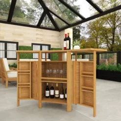 Patio Bar Table Teak - Olivia & May 29 Patio Bar Table Teak - Olivia & May -Garden & Outdoors GUEST 893657b3 95f4 4742 8a1d c058be112ea7