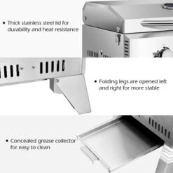 Costway 2 Burner Portable BBQ Table Top Propane Gas Grill Stainless Steel -Garden & Outdoors GUEST 8c2f9fd0 d9c9 4aec ba65 e6ebb1b557df