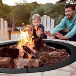 Costway 36 Inch Round Steel Fire Pit Ring Liner DIY Wood Burning Insert -Garden & Outdoors GUEST 8cb7aa81 0d5d 4c8d aa34 4cd785ab789f