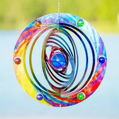 VP Home Kinetic 3D Metal Outdoor Garden Decor Wind Spinner, Multicolored 3 VP Home Kinetic 3D Metal Outdoor Garden Decor Wind Spinner, Multicolored
