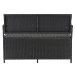 Parksville Patio Storage Bench - Black - CorLiving -Garden & Outdoors GUEST 8d852444 2a63 4e45 9421 a7fa839b760f