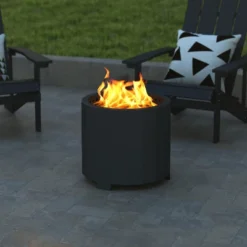 Emma And Oliver Steel Portable Smokeless Wood Burning Firepit With Waterproof Cover For Outdoor Use -Garden & Outdoors GUEST 8da7f1bf caec 4fe4 be72 421104b3c33b