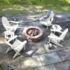 6pc Classic Westport Adirondack Patio Set White - Highwood