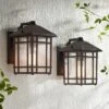 Kathy Ireland Sierra Craftsman Mission Outdoor Wall Light Fixtures Set Of 2 Rubbed Bronze 11" Seedy Glass For Post Exterior Barn Deck House Porch Yard -Garden & Outdoors GUEST 9028f1b2 6d91 492e abf2 c2566dc2f2d5