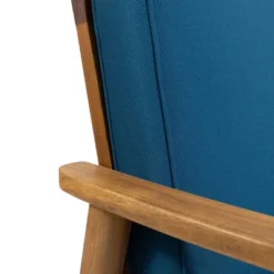 2pc Willowbrook Patio Acacia Wood Loveseat Set With Coffee Table - Teak/Dark Teal - Christopher Knight Home -Garden & Outdoors GUEST 917c06cb fcfd 4a95 bad3 da3028224b4f