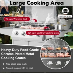 Costway 5-Burner Propane Gas BBQ Grill WithSide Burner,Thermometer,Prep Table 50000 BTU -Garden & Outdoors GUEST 91a8cc25 eb7b 4629 9bb6 9671e92e5c7e