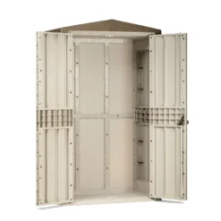 Toomax 76 Cu. Ft. Heavy Duty Weather Resistant Lockable Outdoor Garden Plastic Vertical Storage Shed Cabinet For Tools And Patio Accessories -Garden & Outdoors GUEST 91bb4e35 0ce9 434e 817a f835f6f05c0c