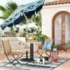 7.5'x7.5' Decorative Trim Scalloped Outdoor Market Umbrella Blue - Opalhouse™ Designed With Jungalow™ -Garden & Outdoors GUEST 926af1d5 5d43 4c7a 8672 cd582d16fd69