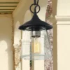 9.5" Metal/Glass Outdoor Pendant Light Black - LNC -Garden & Outdoors GUEST 92d505b9 b7b5 4478 a9ae 867f66534af6