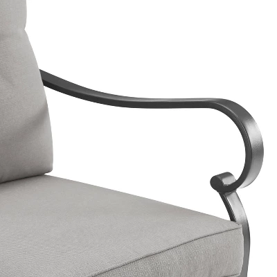 5pc Dahlia Outdoor Steel Fire Pit Set Taupe/Matte Black - Crosley 11 5pc Dahlia Outdoor Steel Fire Pit Set Taupe/Matte Black - Crosley - Image 9