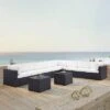 Biscayne 7pc Outdoor Wicker Sectional Set With 2 Coffee Tables & 3 Corner Seats White - Crosley -Garden & Outdoors GUEST 93ed1c05 fb4c 4a19 8335 4602d23d2565