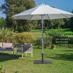 Costway 20'' Square Patio Umbrella Base Weighted 35 LBS Outdoor Market Stand Footpads -Garden & Outdoors GUEST 94f3fb55 da67 41e1 8390 14e4086a66a4