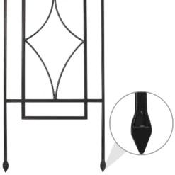 Sunnydaze Decorative Steel Metal Chic Diamonds Design Garden Trellis - Black - 2-Pack -Garden & Outdoors GUEST 95a49bf6 1fe0 459e aa29 49b4c90d9d93