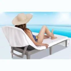 American Soft Linen Chaise Lounge Covers With Pocket, 100% Cotton Pool Chair Lounge Towel, 86"x30" Oversized Beach And Pool Towel -Garden & Outdoors GUEST 97395e44 1831 4f24 9d59 cc5806a763bf