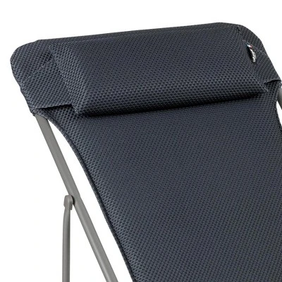 Lafuma Maxi Transat Plus Adjustable Foam Padded Ultra Compact Reclining Foldable Sling Chair With Headrest For Indoors And Outdoors, Dark Gray 5 Lafuma Maxi Transat Plus Adjustable Foam Padded Ultra Compact Reclining Foldable Sling Chair With Headrest For Indoors And Outdoors, Dark Gray - Image 3